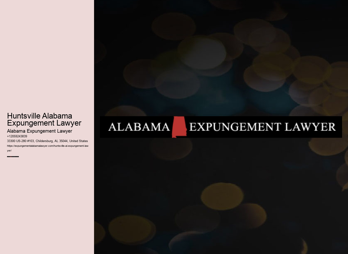 Huntsville Alabama Expungement Lawyer
