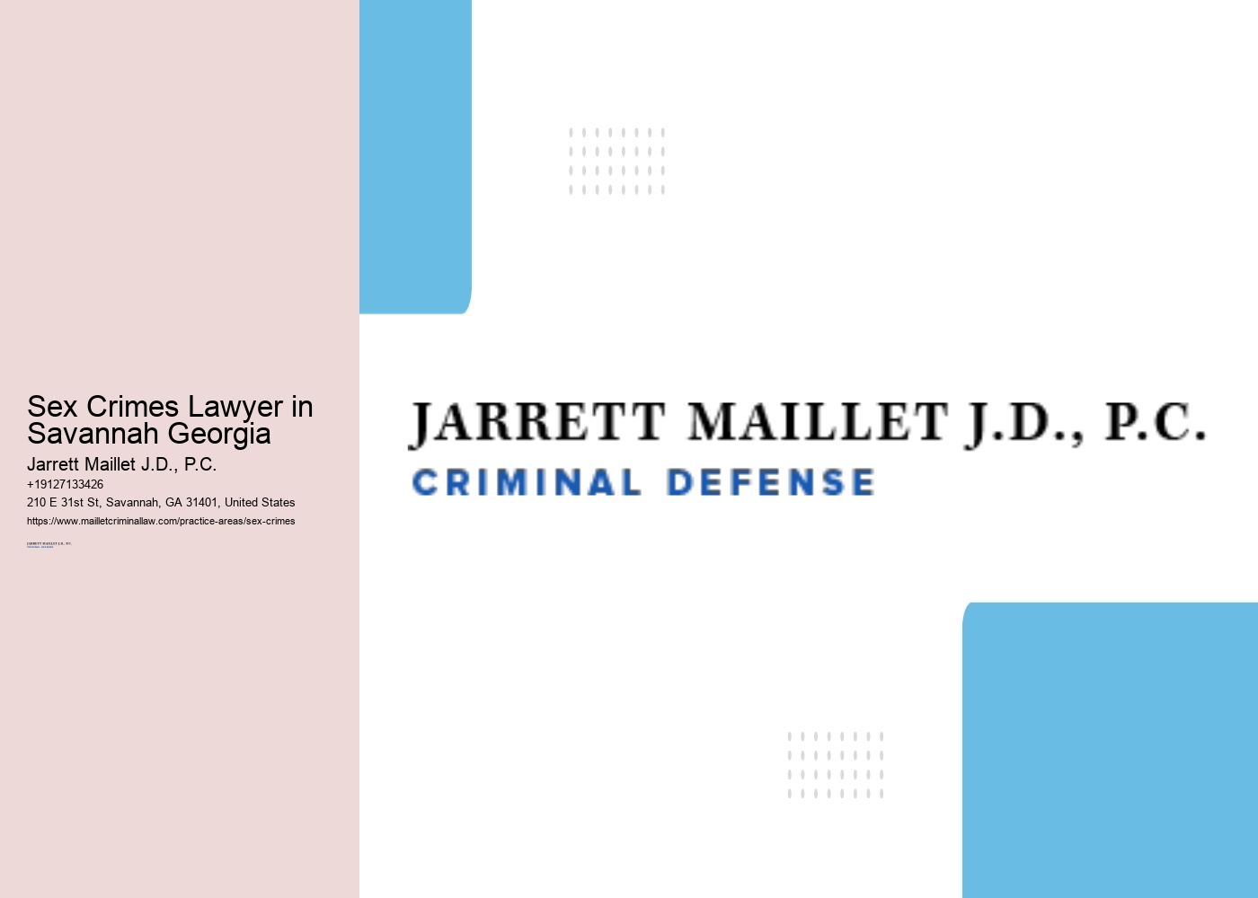 Sex Crimes Lawyer in Savannah Georgia