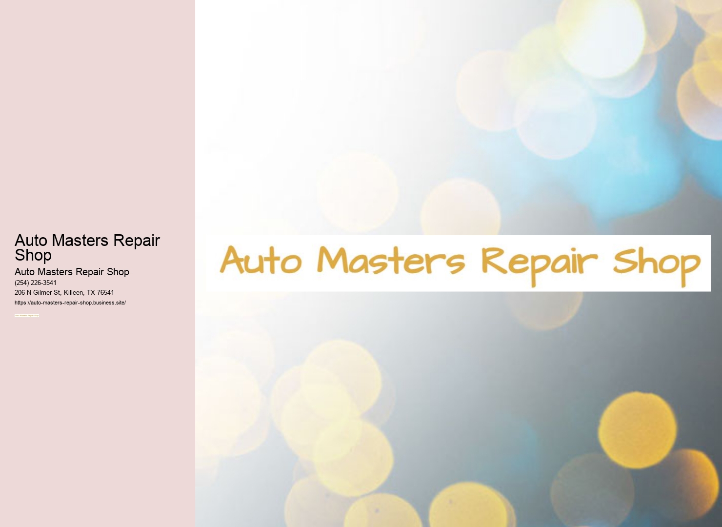Auto Masters Repair Shop