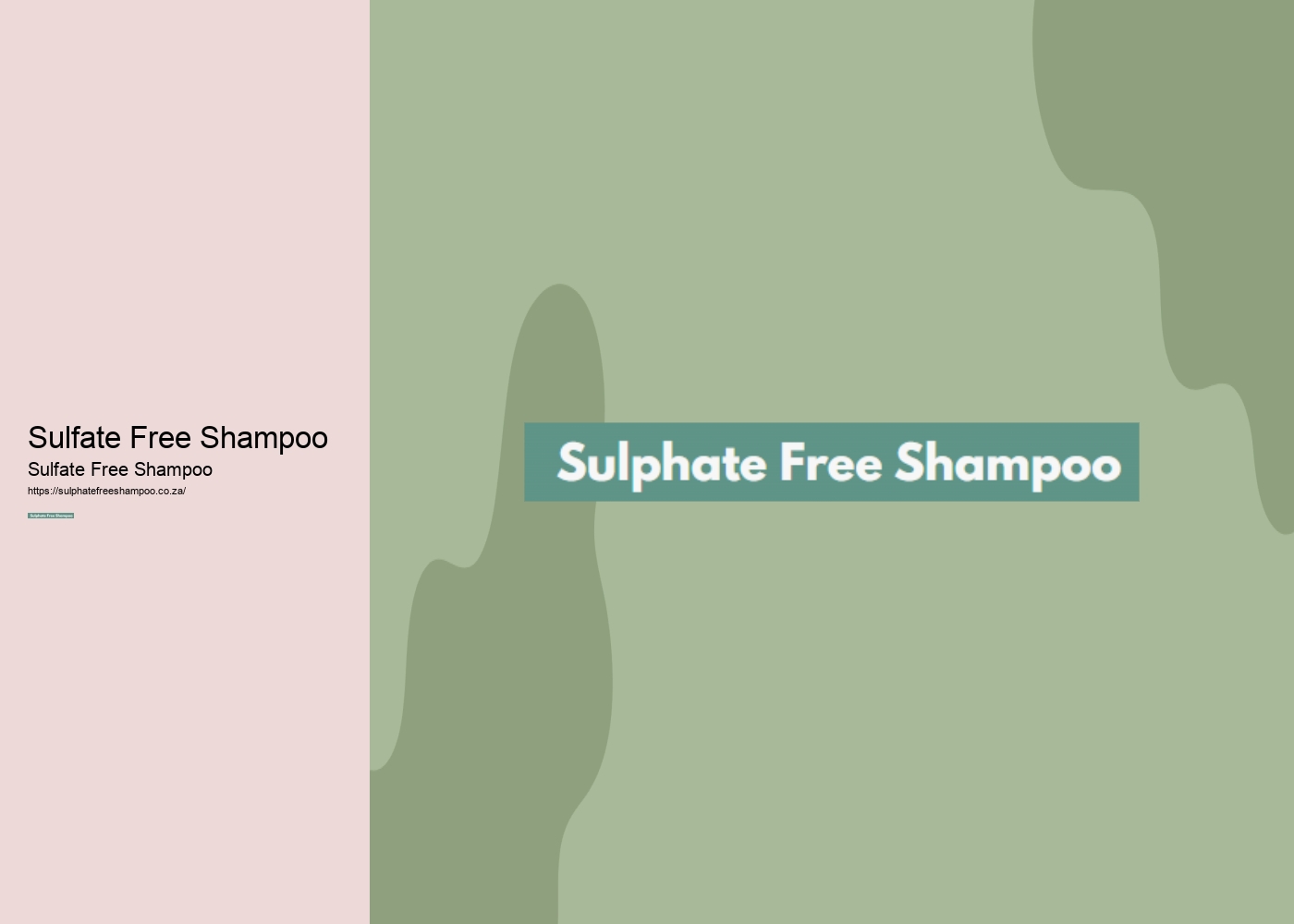 Sulfate Free Shampoo