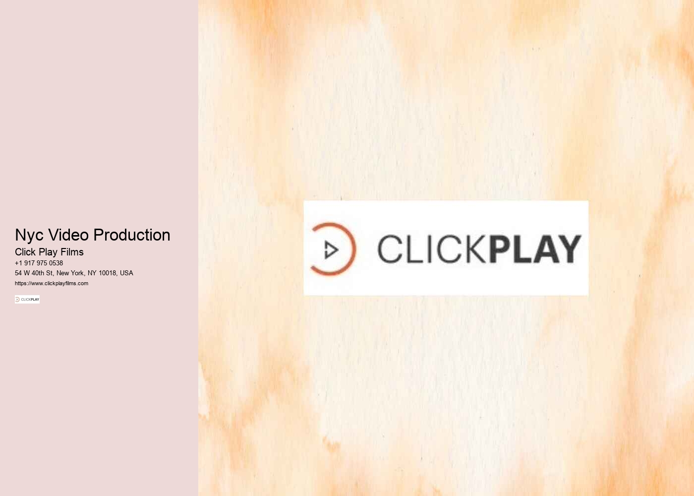 Nyc Video Production